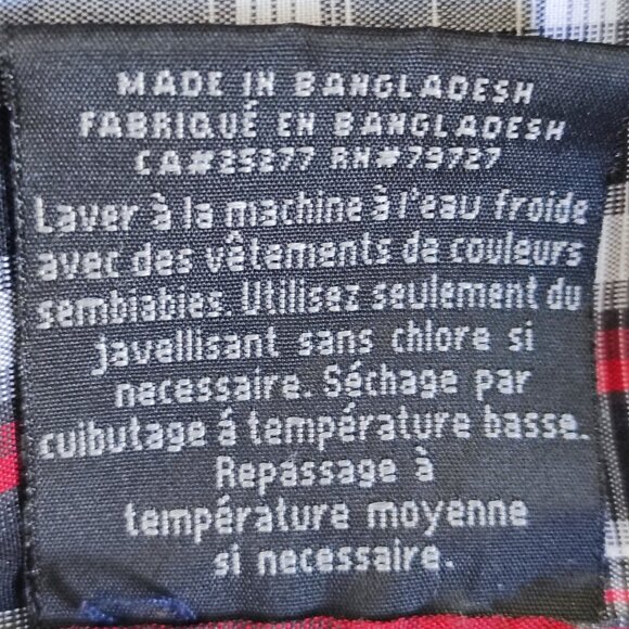 Stockhomme long sleeve button down shirt red and grey check men's size XXL - Picture 6 of 12